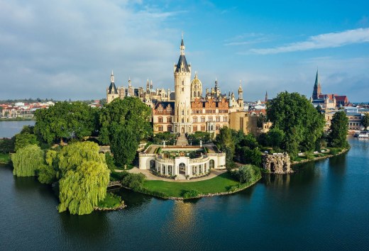 A bird's eye view of Schwerin Castle., © TMV/Gänsike