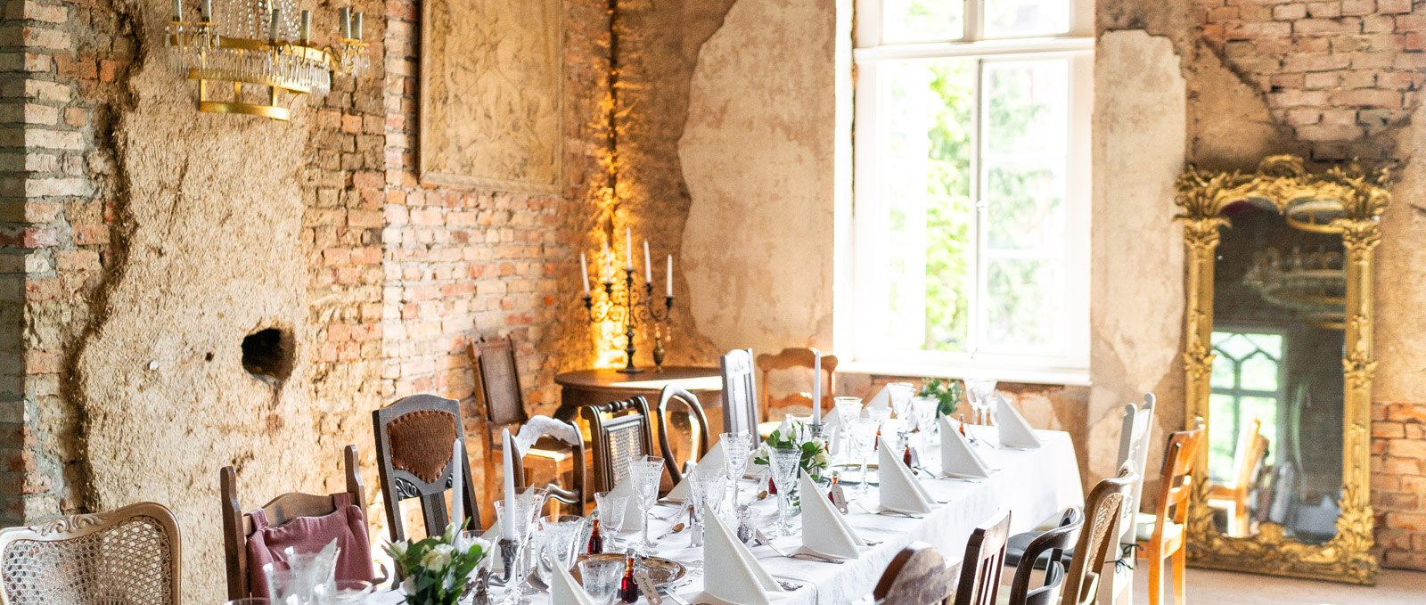 Set table for a dream wedding, © Herrenhaus Vogelsang / DOMUS Images Alexander Rudolph