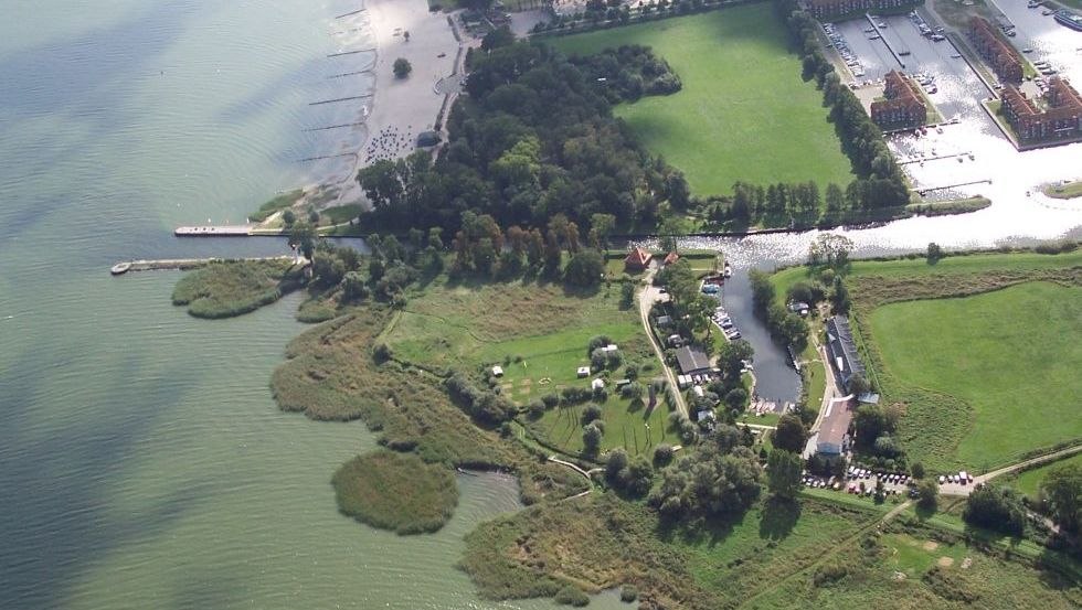 The ZERUM in Ueckermünde and the spacious grounds from above., © Zerum