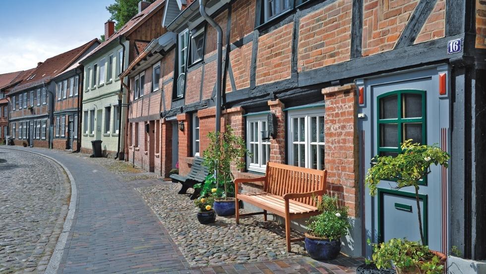 Historic half-timbered buildings in the Elbe town of Boizenburg, © TMV/Neumann