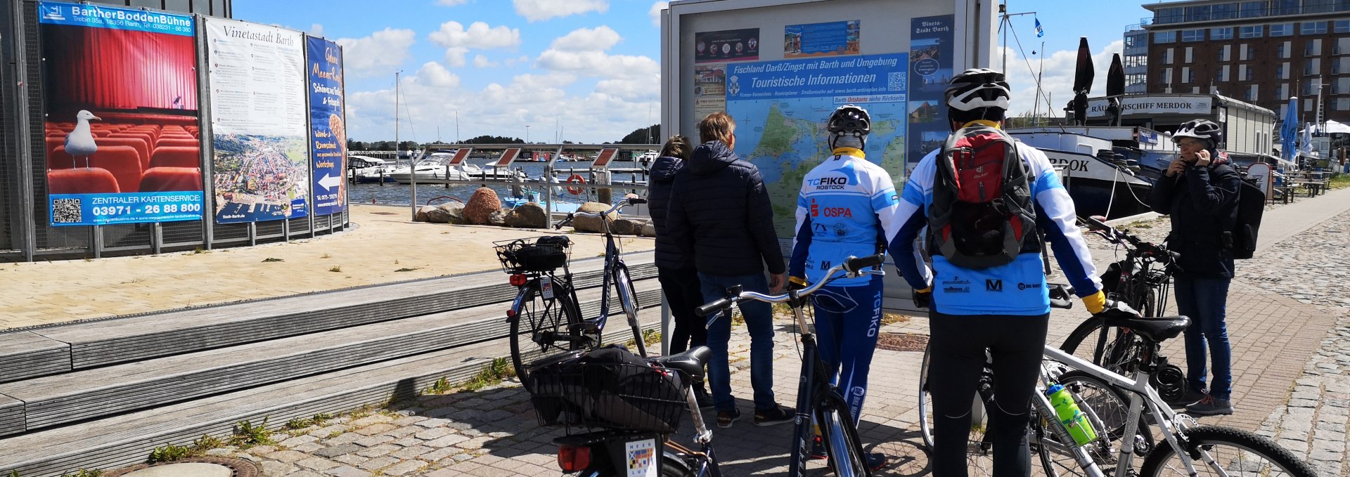 Cyclist at Barth city port, © Stadt Barth, Paszehr