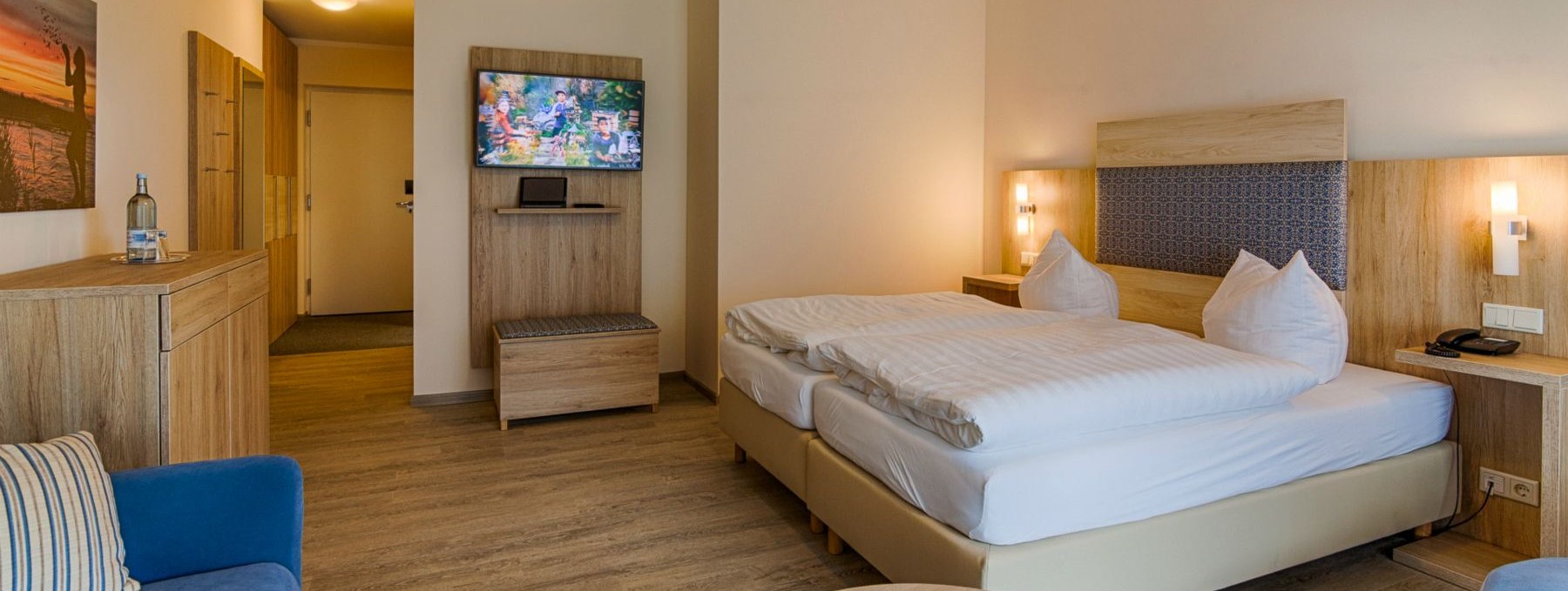 Double room in the Haffhus, © Hotel & Ferienanlage Haffhus GmbH