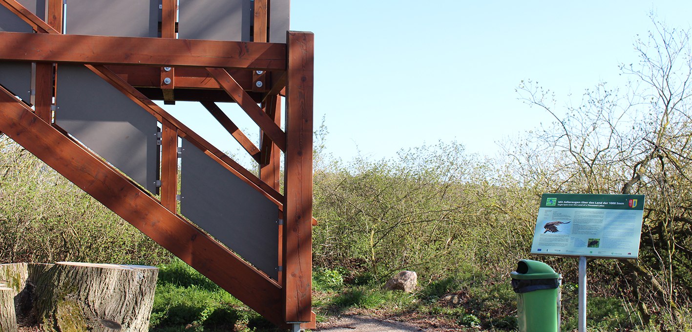 New viewing platform "zum Adlerhorst" - footpath towards Poppentin (Kirch Poppentin), © Kur- und Tourismus GmbH Göhren-Lebbin