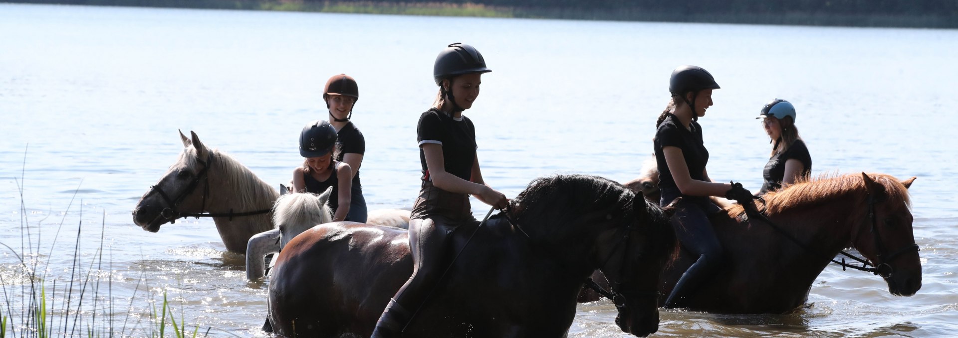 At the horse farm Zislow it is possible to ride a horse into the water., © TMV / ACP Pantel