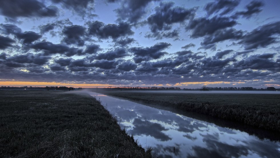 Light reflection - blue hour in Rögnitz valley, © Uwe Meyer, Lübtheen