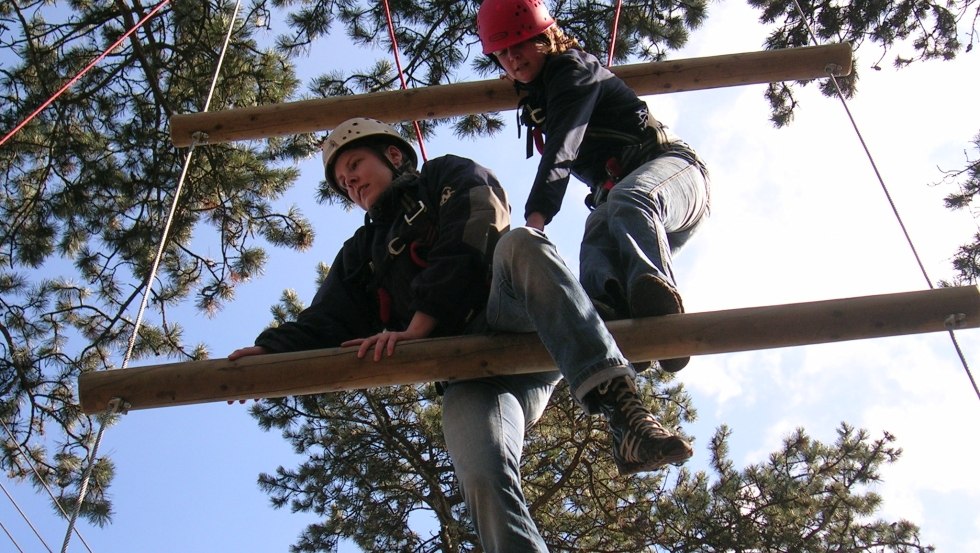 Climbing experience in the trees, © Jugendherberge Teterow