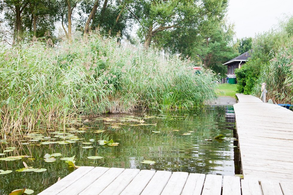 the idyllically situated water hiking rest area Bützow, © Frank Burger