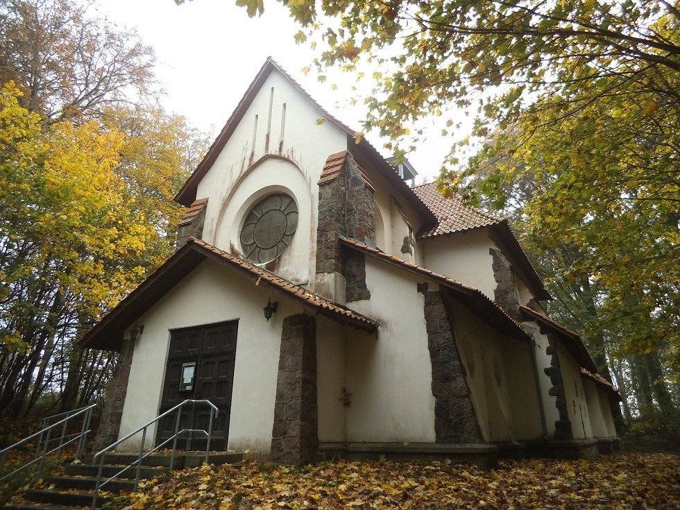 Catholic church Maria Meeresstern in Baltic resort Sellin on the high shore, © Tourismuszentrale Rügen