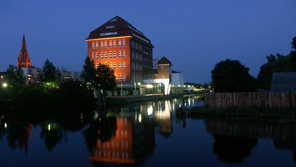 In the glow of twilight: in the water-rich town of Demmin, the rivers Peene, Tollense and Trebel join together, © Tourismusverband Mecklenburgische Schweiz e.V.