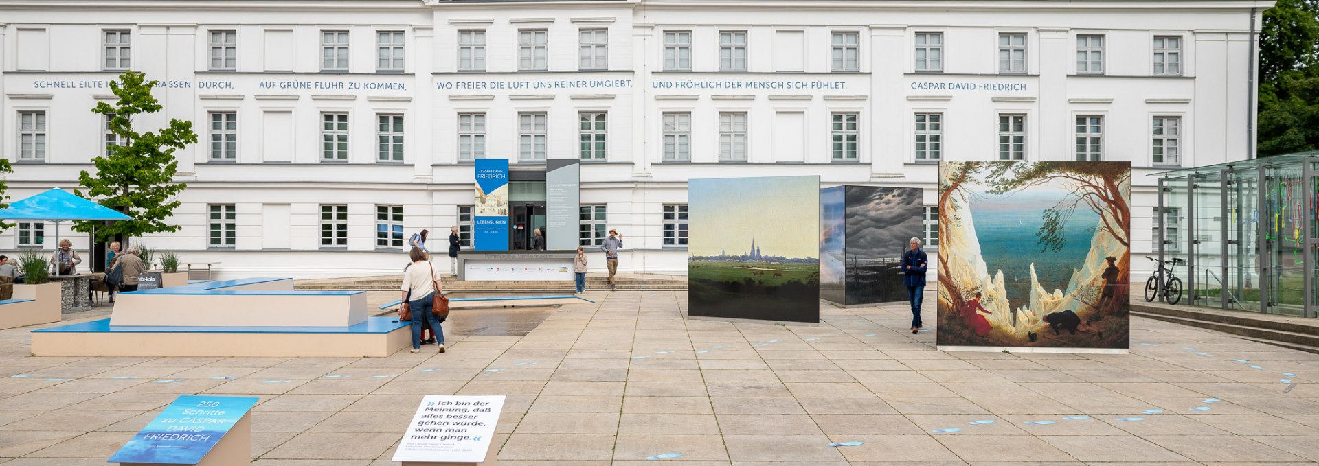 The "250 steps to Caspar David Friedrich" begins on the museum forecourt, © Pommersches Landesmuseum