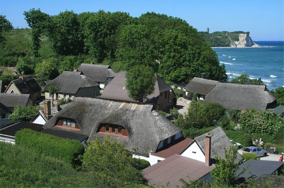 View of the idyllic fishing village Vitt, in the background you can see Cape Arkona, © Tourismuszentrale Rügen