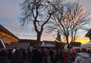 Great ambience in the inner courtyard of the Haus des Gastes, © Tourismusbetrieb Mönkebude BgA