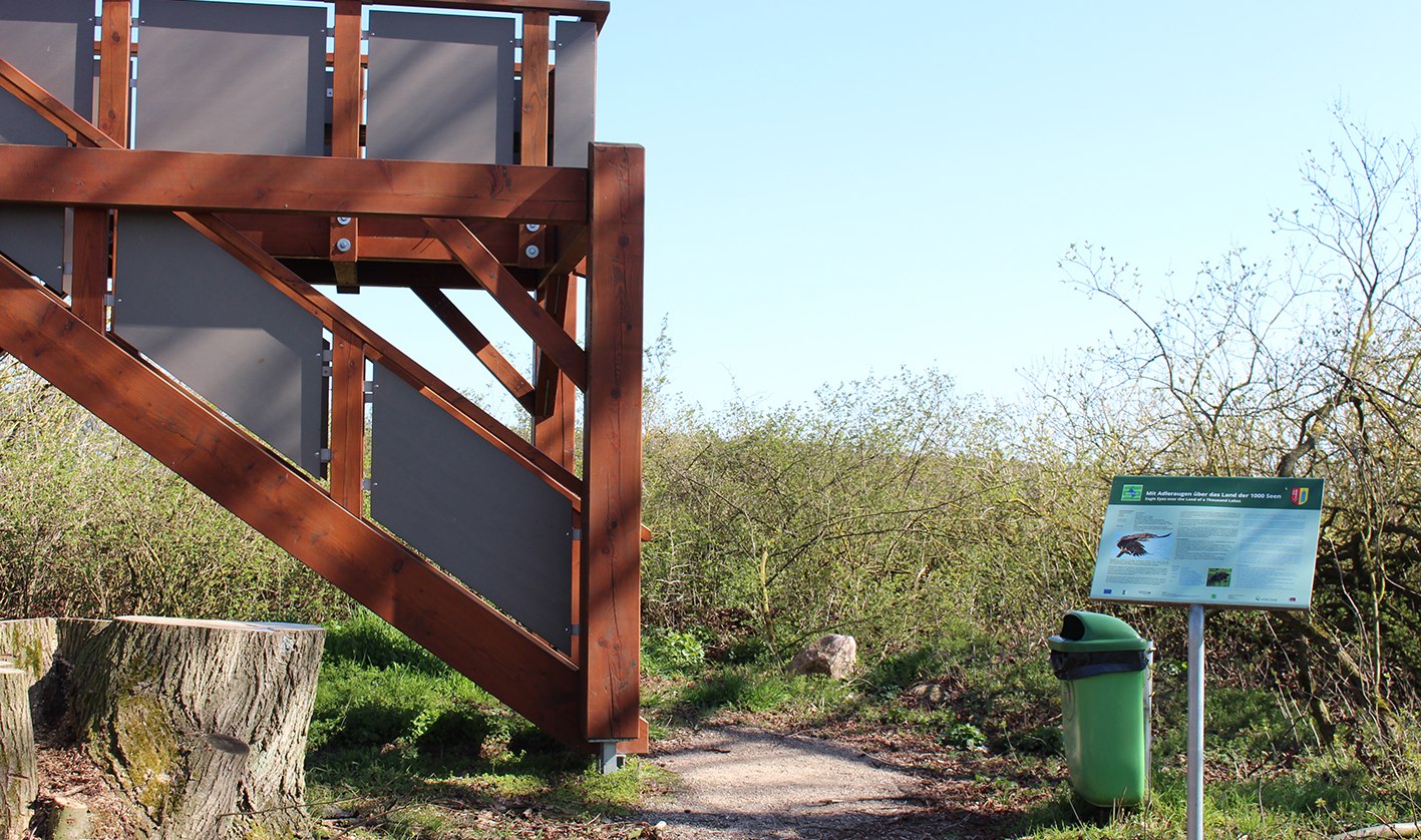 New viewing platform "zum Adlerhorst" - footpath towards Poppentin (Kirch Poppentin), © Kur- und Tourismus GmbH Göhren-Lebbin