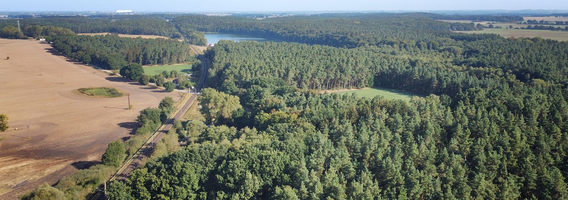 View from the Bad Kleinen climate forest to Wismar, © Landesforst MV