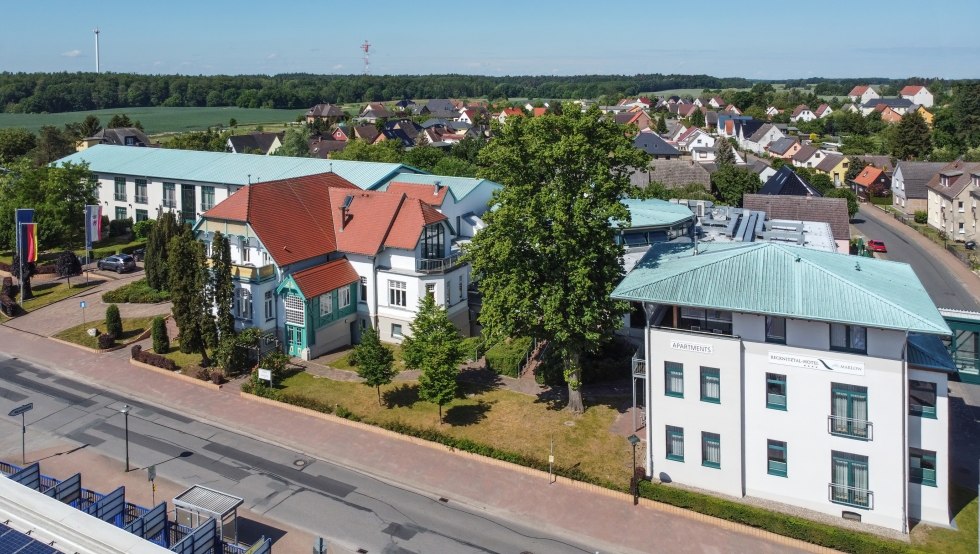 Aerial view of the Recknitz Valley Hotel Marlow, © Recknitztal-Hotel Marlow