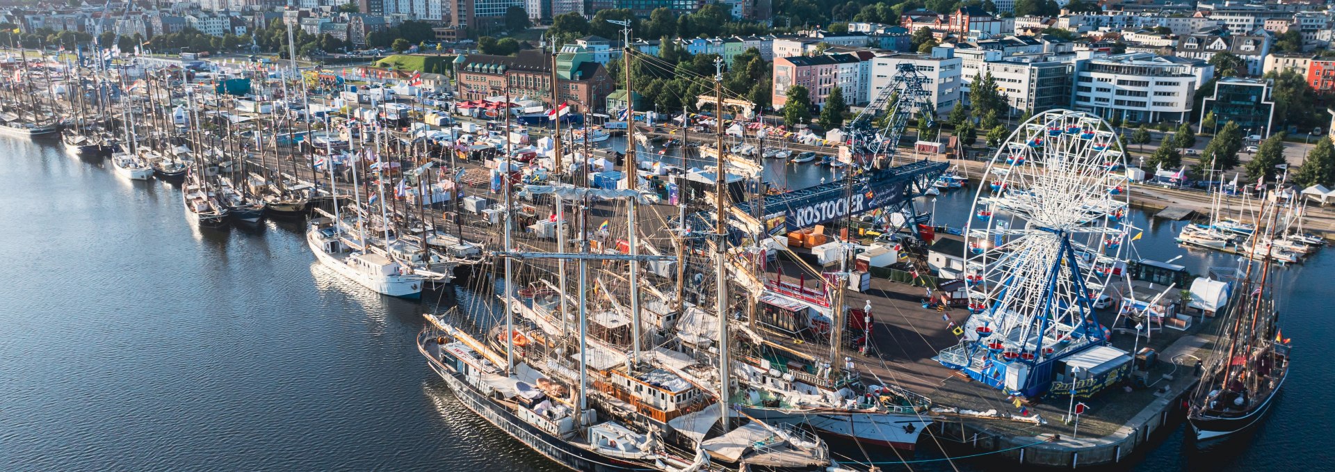 City harbour, ships on the quayside for Hanse Sail 2024, © TZRW, Taslair