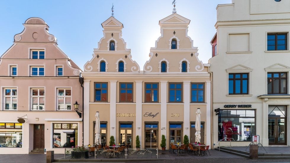 Gabled houses in Krämerstraße, © TZ Wismar, Alexander Rudolph