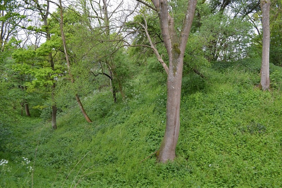 The rampart of the Slavic castle is still clearly visible., © Lutz Werner