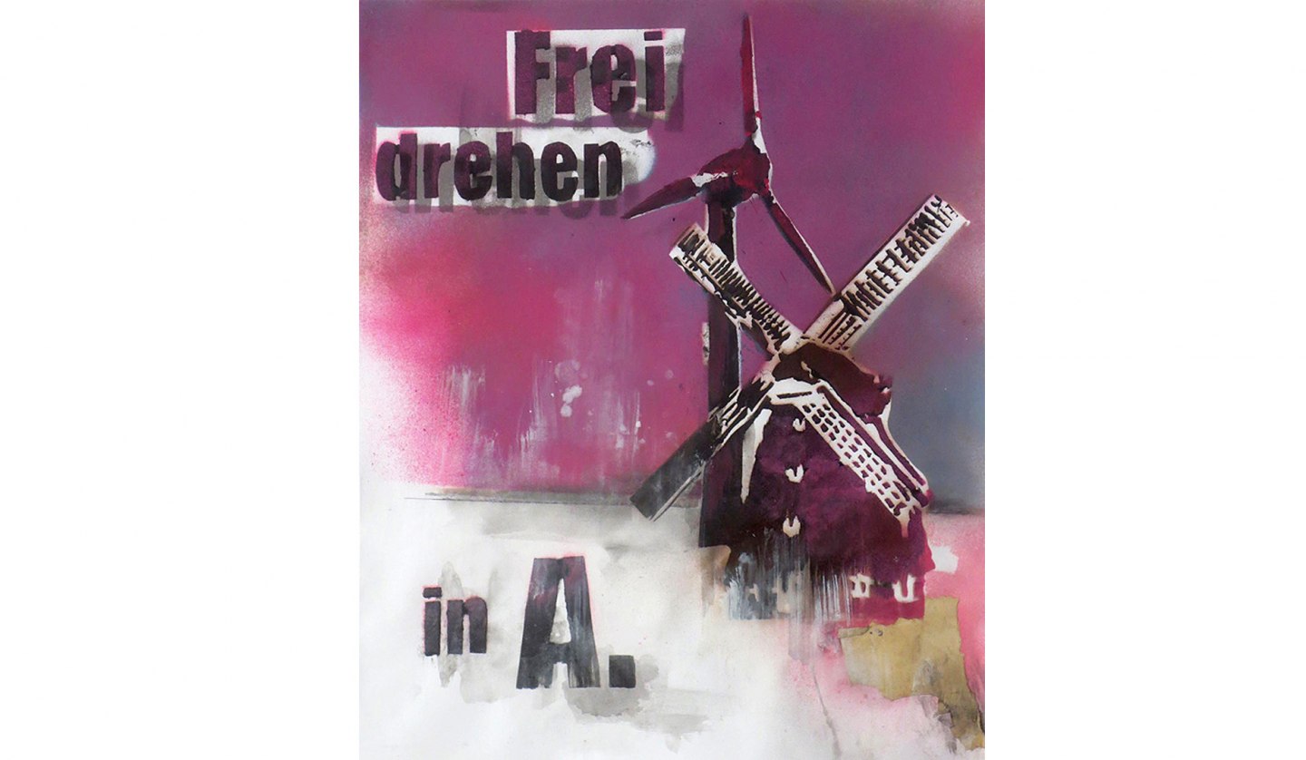 "Free turn in A.", acrylic, spray paint, © Hans-Peter Stark/Tobias Falberg