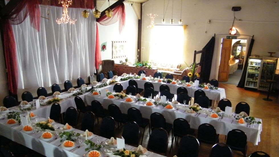 The banquet hall can accommodate up to 120 people - Perfect for any celebration, © Hotel & Gaststätte "Zur Schleuse"