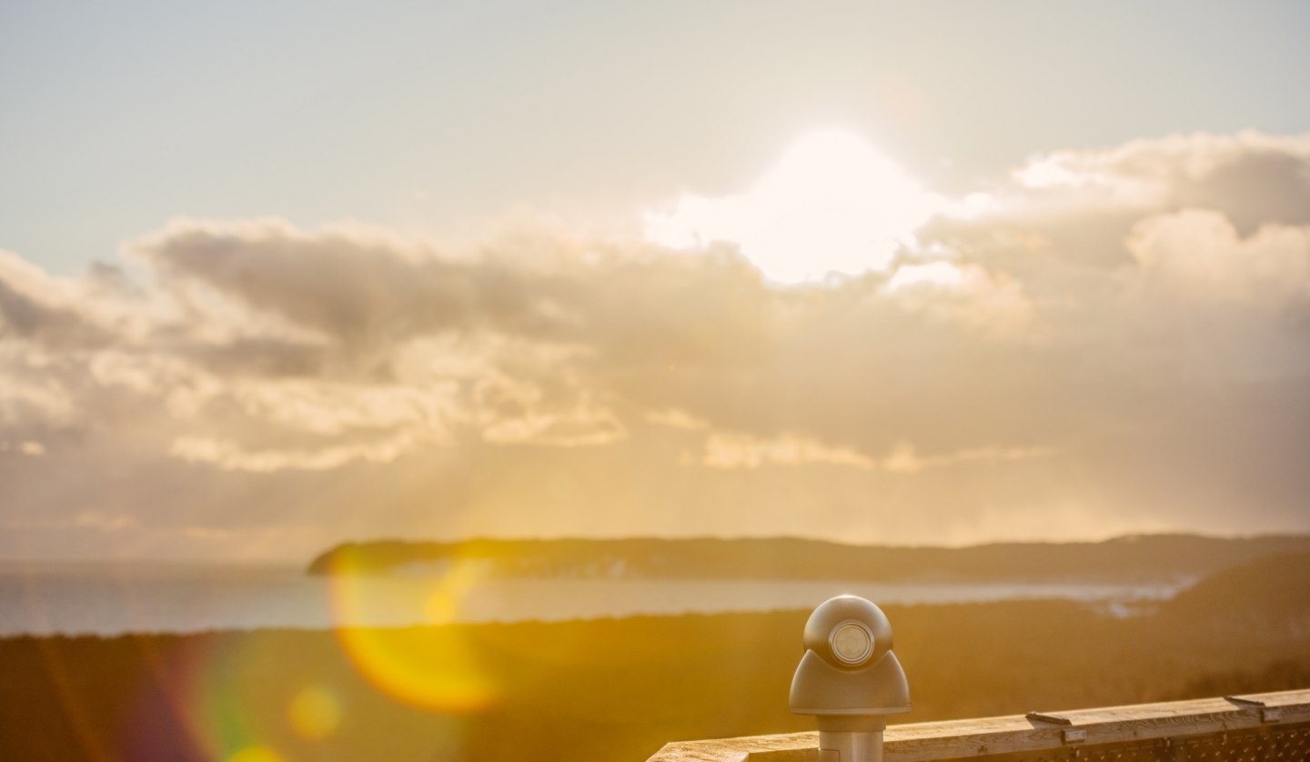 Sonnenaufgang auf dem Baumwipfelpfad, © Binzer Bucht Tourismus | Ch. Thiele