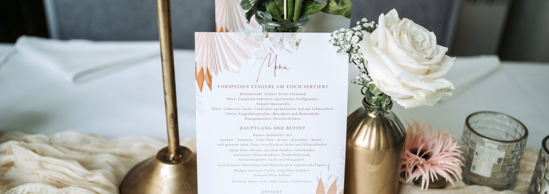 A wedding menu at the Jagdschlösschen Schwartow, © Jagdschlösschen Schwartow / Franziska Meyer