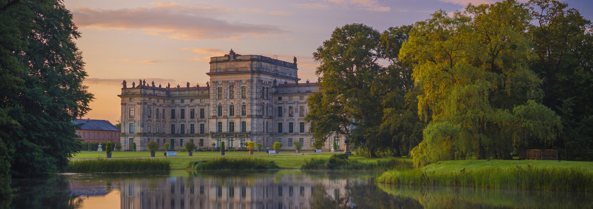 Ludwigslust Palace and Palace Garden at Dusk, © SSGK MV / Timm Allrich