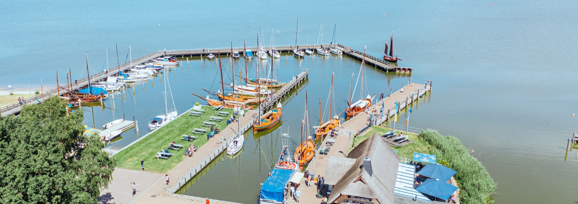 Aerial view of the harbor in the Baltic resort Dierhagen_3, © TMV/Gänsicke