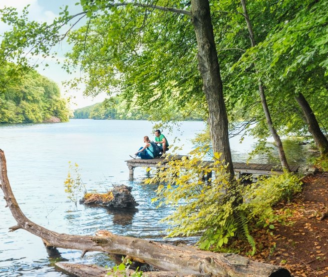 Resting at the Narrow Luzin in the Feldberg Lake District, © TMV/foto@andreas-duerst.de