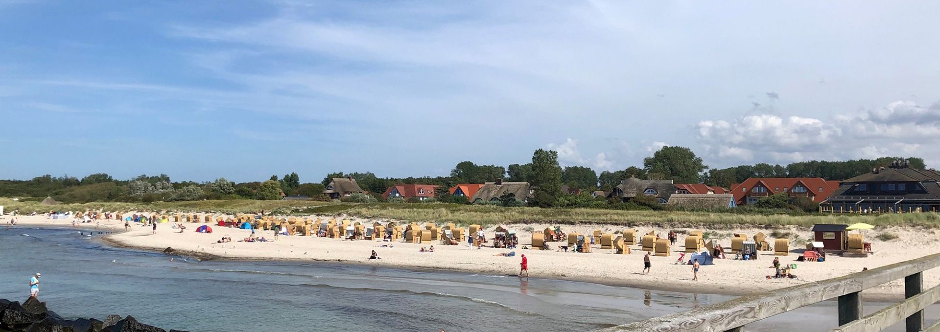 On the seaside a spacious, fine sandy beach and the 240m long pier, © Fremdenverkehrsverein e. V. Ostseebad Wustrow - Dana Wesselburg