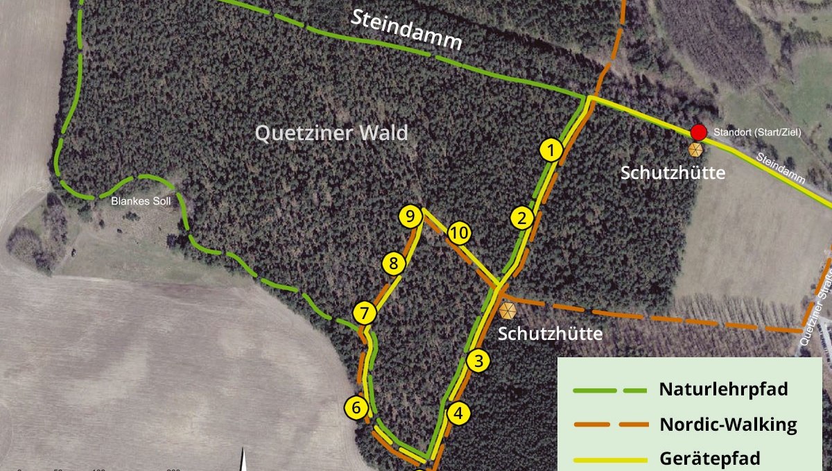 Site plan healing forest Quetziner Tannen, © Müritz Werbung Röbel