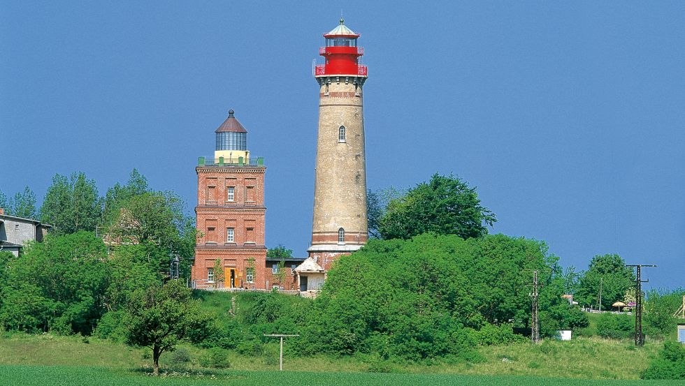 The lighthouses at Cape Arkona on the Island of Rügen in the sunshine, © TMV/Messerschmidt