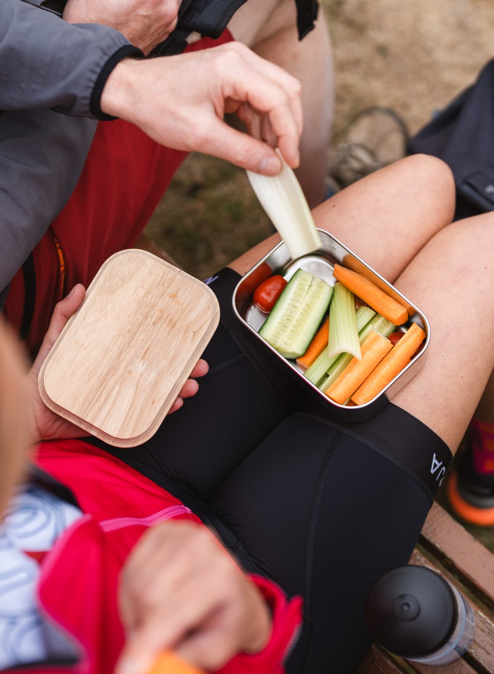 Healthy snacks on the lakeshore taste twice as good with this panorama.