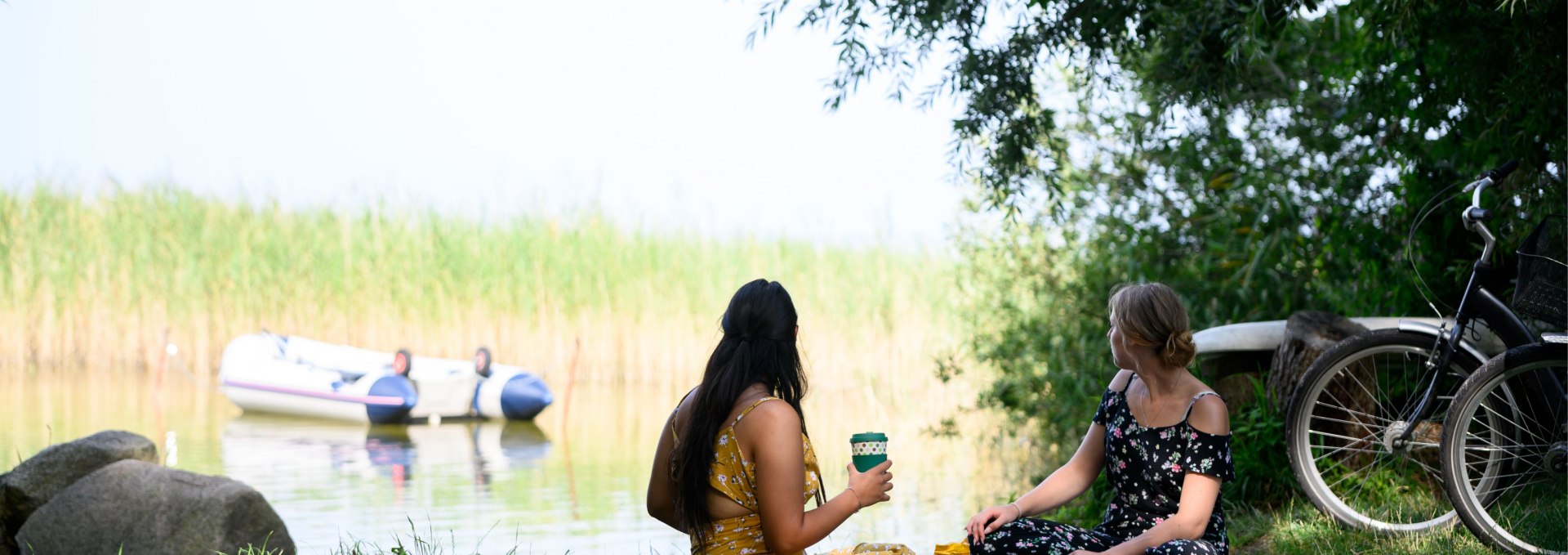 Bathing beach at the "Bolter Ufer" campsite C15, © TDG Rechlin mbH / BVCDMV Holger Martens