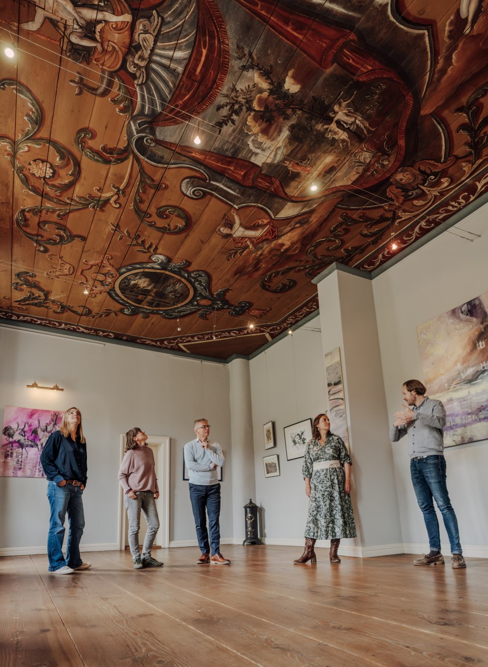 Sensational find uncovered: magnificent wood paintings under stucco, © TMV/Petermann