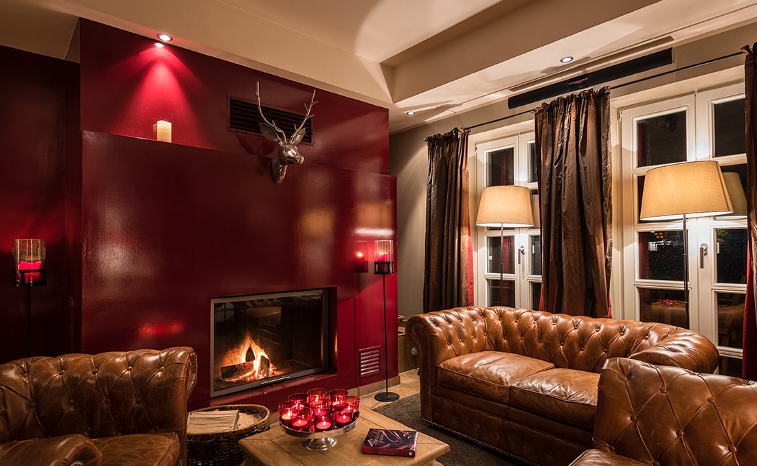 Fireplace lounge of the "Hofwirtschaft, © Fleesensee Resort & SPA