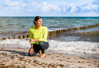 Sport on the beach with personal trainer Anita Heß, © TMV/Tiemann