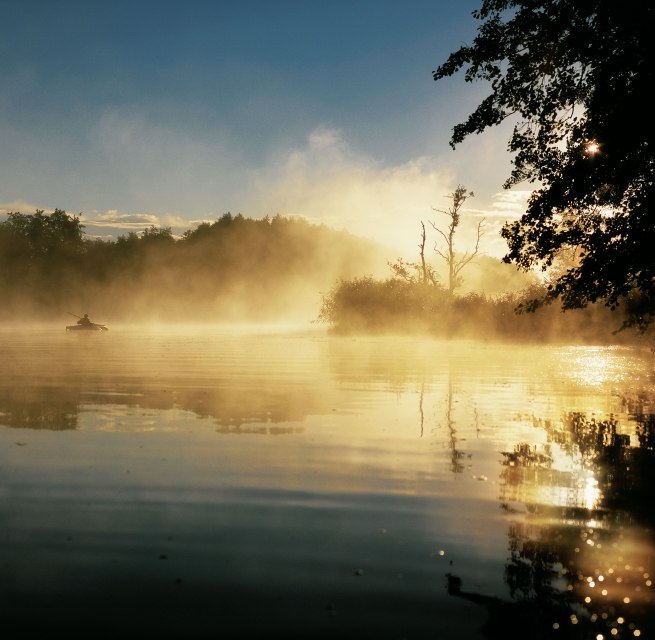 Mysterious fog in the morning over the Peene, © TMV/Grundner