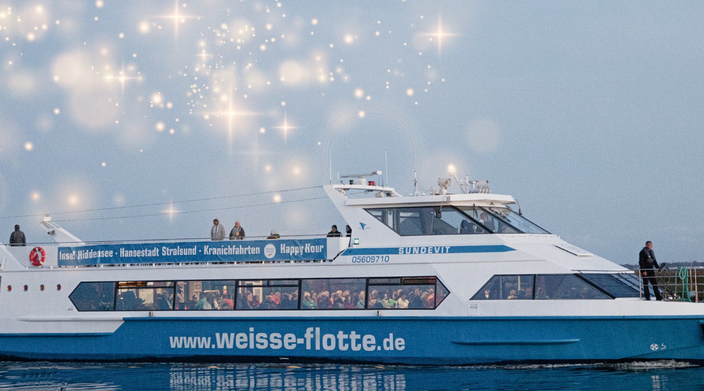 Weisse-Flotte-Adventsfahrten-2024-Hafen-Stralsund, © Weiße Flotte GmbH