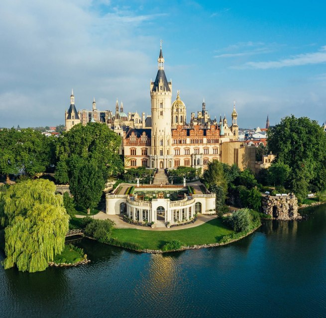 A bird's eye view of Schwerin Castle., © TMV/Gänsike