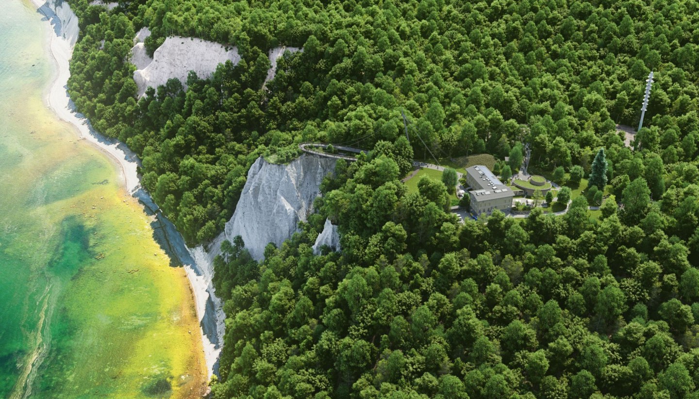 Sustainable nature experience at the KÖNIGSSTUHL National Park Center. Expected from 2022 with floating and barrier-free platform., © NZK-DOMUSImages/A.Rudolph