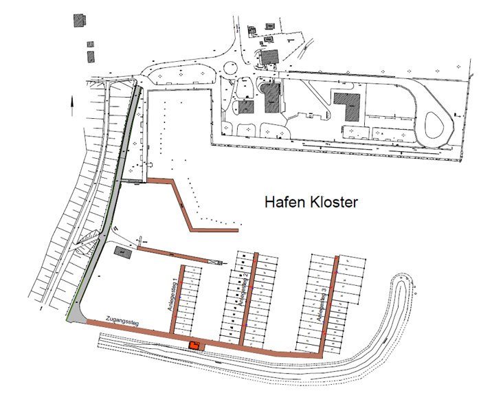 Port map monastery, © Hiddensee Hafen- und Kurbetrieb