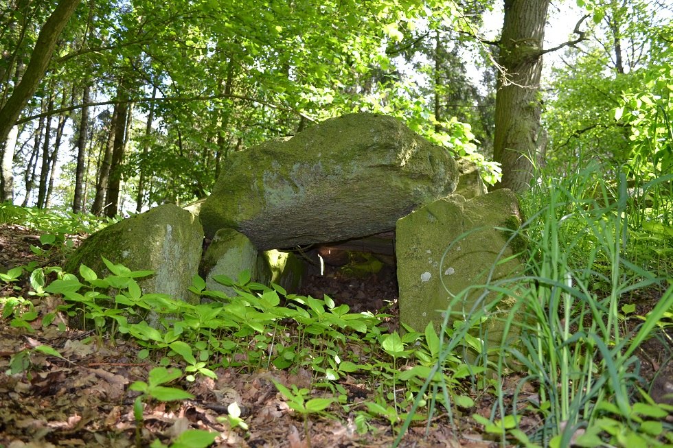 Huge capstones rest on lateral yoke stones and form a protected chamber., © Lutz Werner