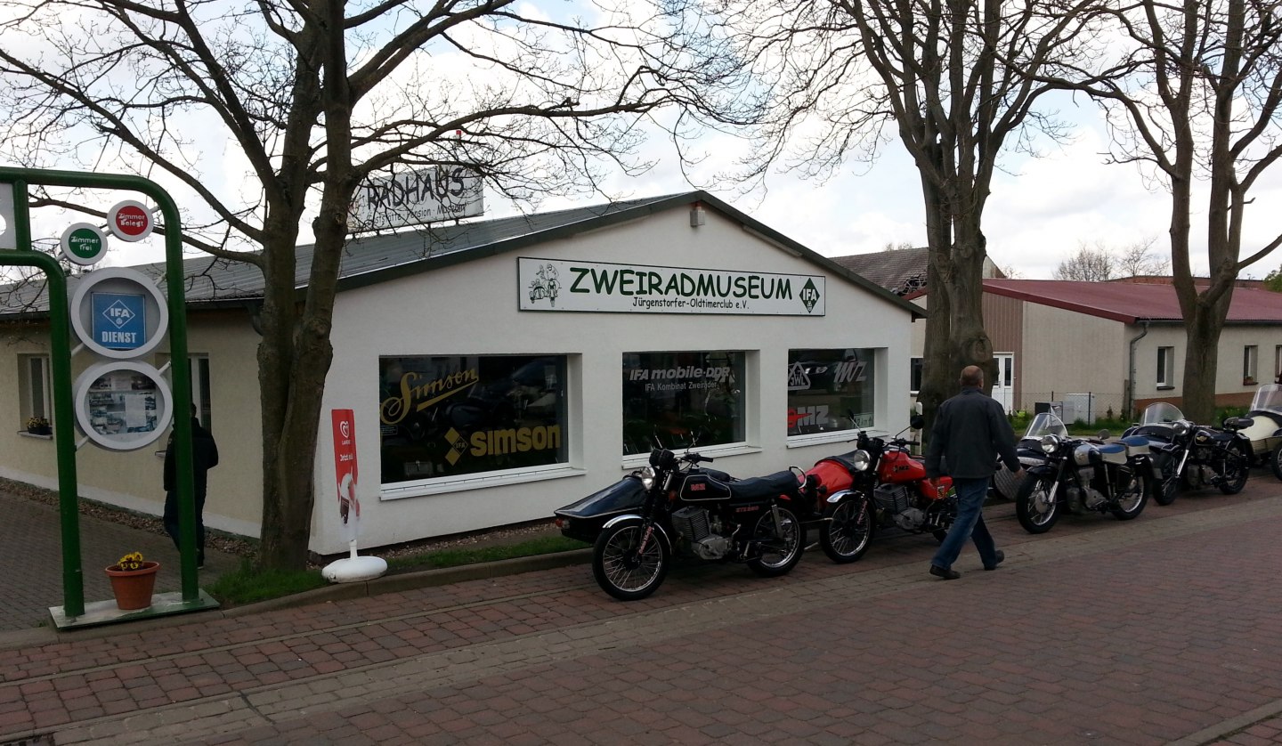 Welcome to the Zweiradmuseum M-V, © Jürgenstorfer Oldtimerclub e.V.