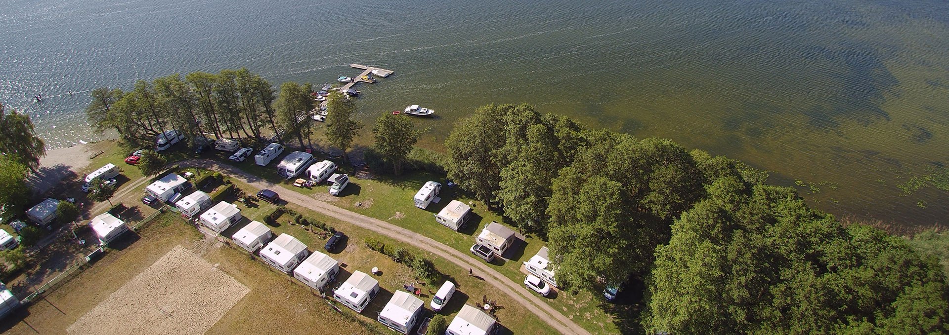 Aerial view of a campsite section, © Amt Seenlandschaft Waren