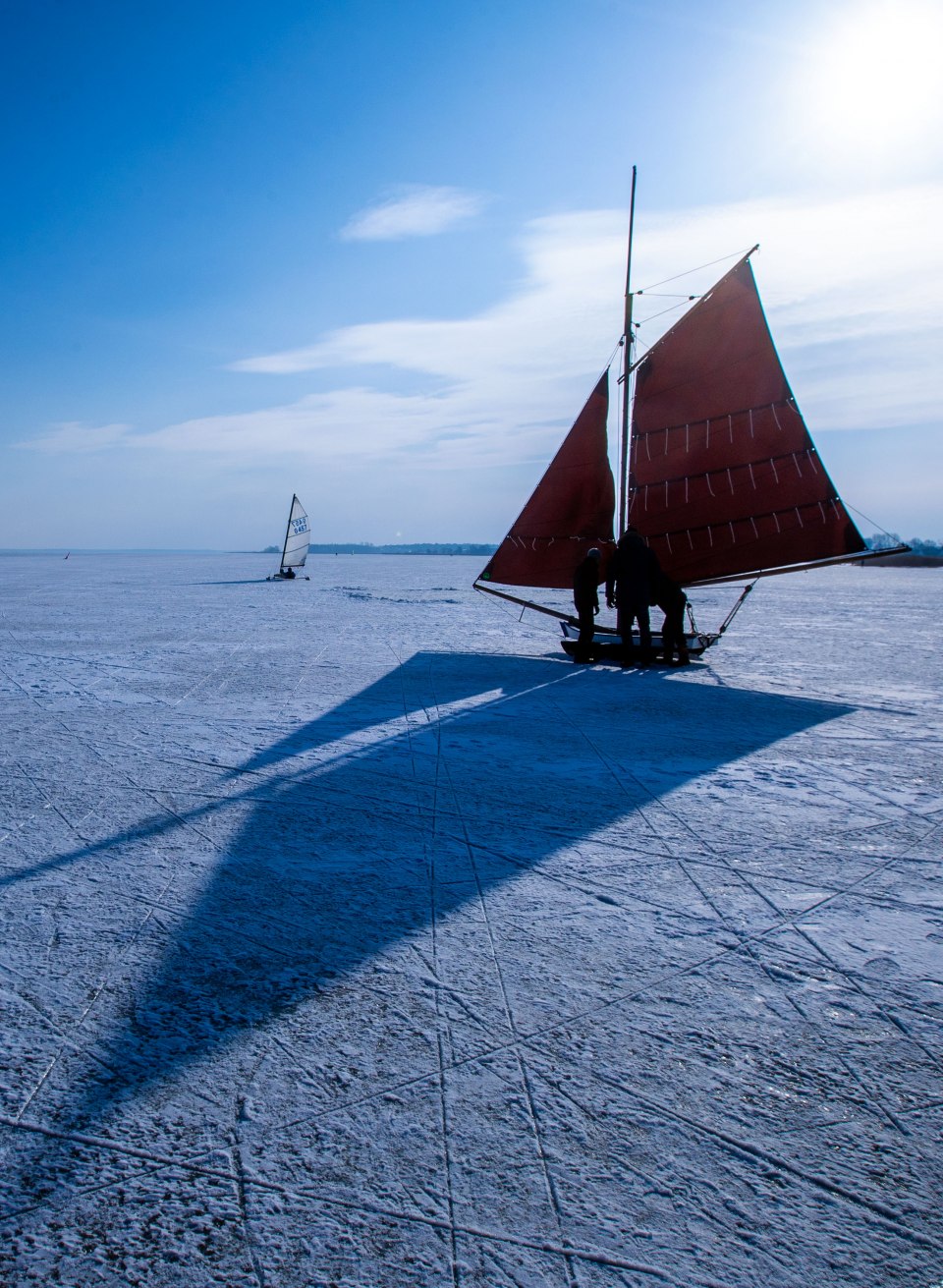 Across the Bodden in an ice sailer, © TMV/Nordreport