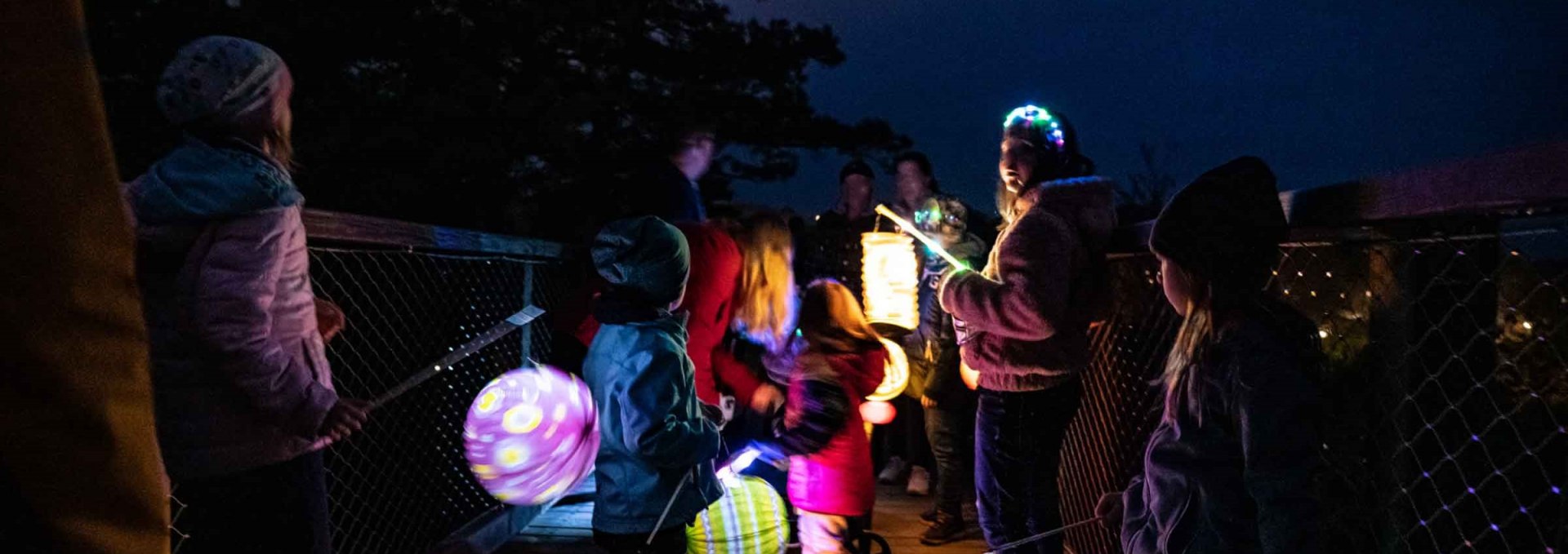 Lantern procession on the Usedom treetop walk, © Erlebnis Akademie AG / Baumwipfelpfad Usedom