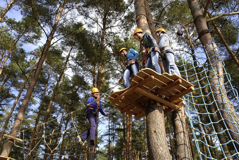 Well secured with harness/climbing set, and helmet. Experience new things with safety!, © Haveltourist