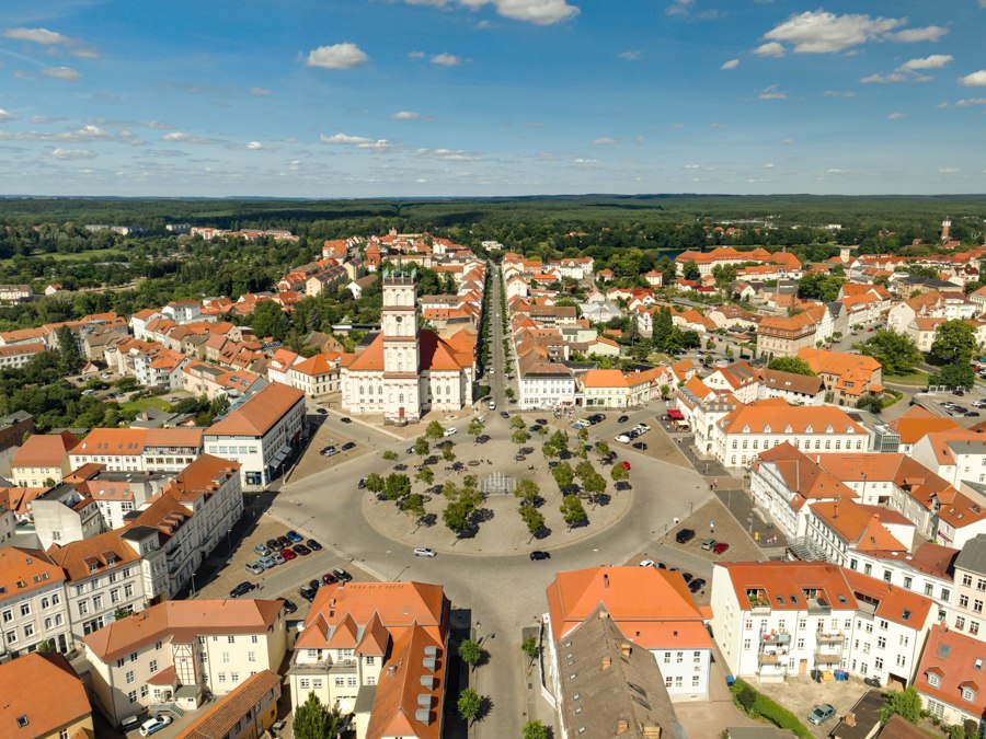 View of the baroque city complex, © Stadt Neustrelitz/Sebastian Haerter