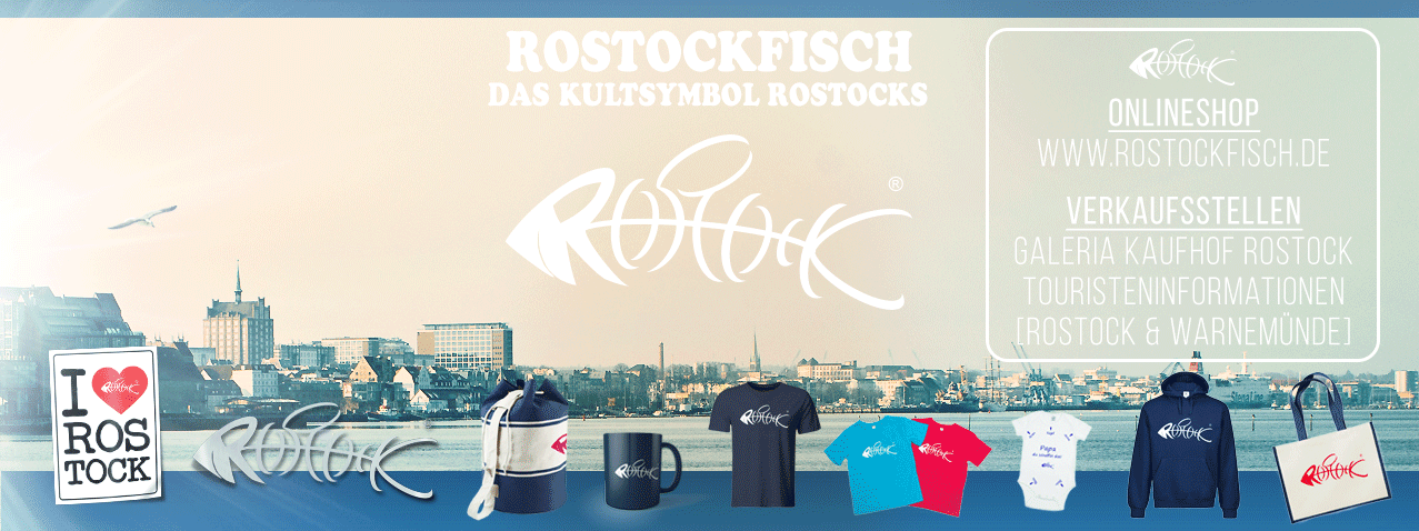 The Rostock fish... ?? ...is eye-catching, catchy and funny - so it has taken the hearts of Rostockers and everyone who loves Rostock by storm., © www.rostockfisch.de